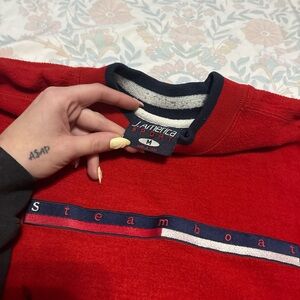 J. America Sport Red Crewneck Sweater